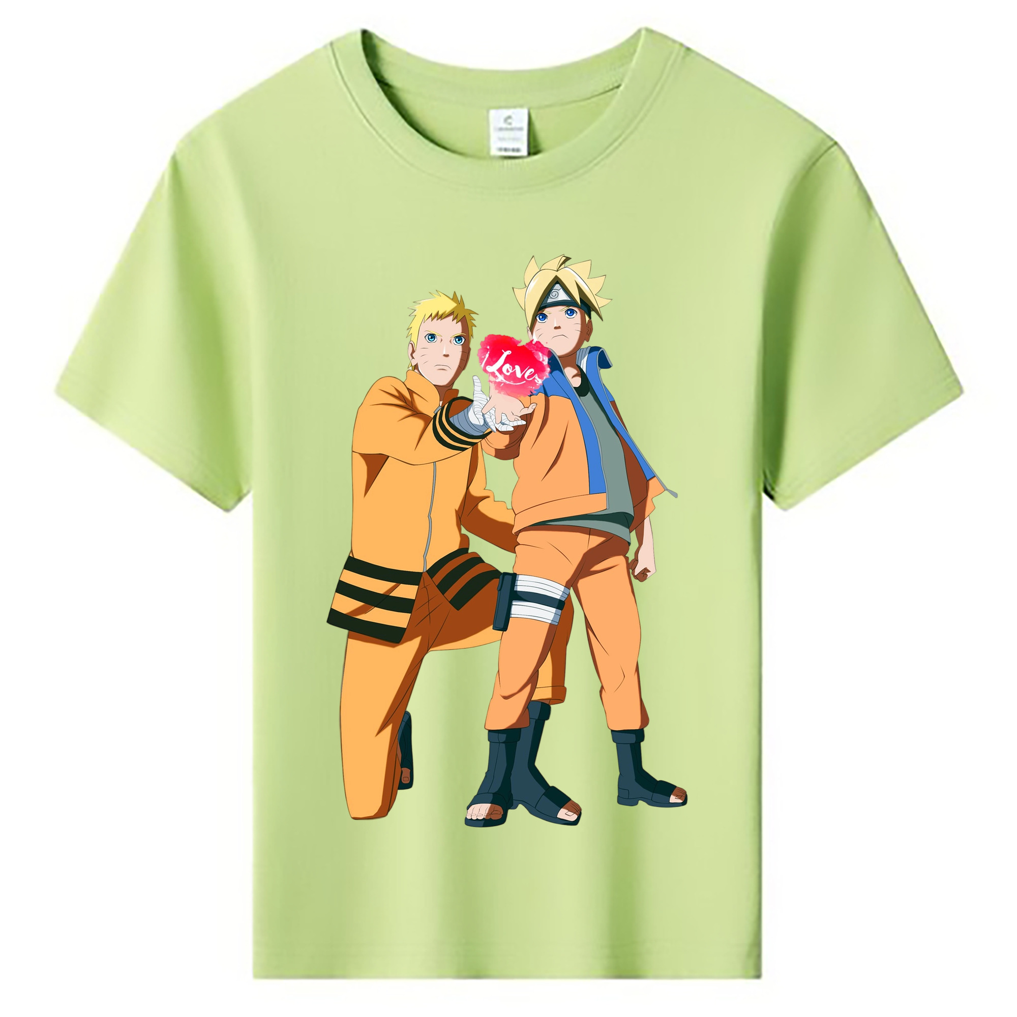 （画像用） NARUTO -ナルト- うずまき ボルト Uzumaki Boruto 綿100％キッズTシャツ（フロントプリント）